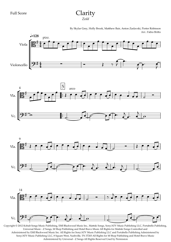 Clarity (arr. Fabio Britto)