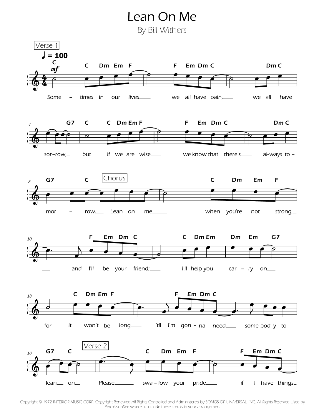 Lean On Me (arr. Ygor Nunes)