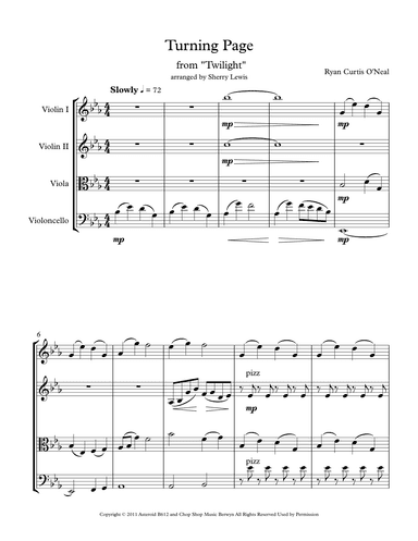 Turning Page (arr. Sherry Lewis)