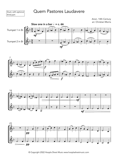 Quem Pastores Laudavere (arr. Christian Morris)