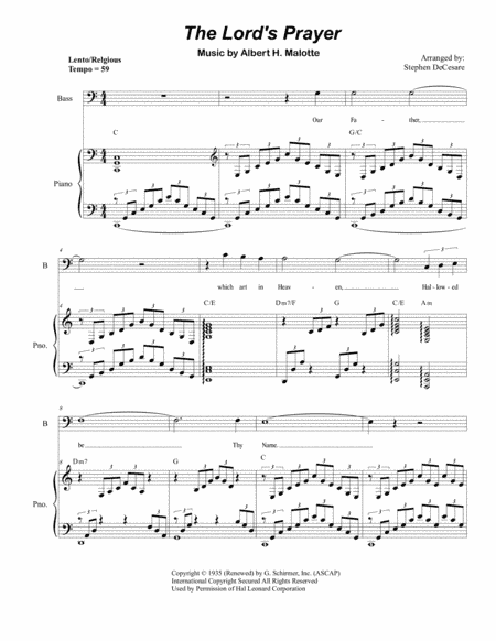 The Lord's Prayer (arr. Stephen DeCesare)