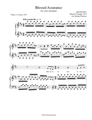 Blessed Assurance (ASSURANCE), High Voice, arr. Brenda Portman (arr. Brenda Portman)