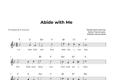 Abide with Me (Key of F Major) (arr. R. Salvario)
