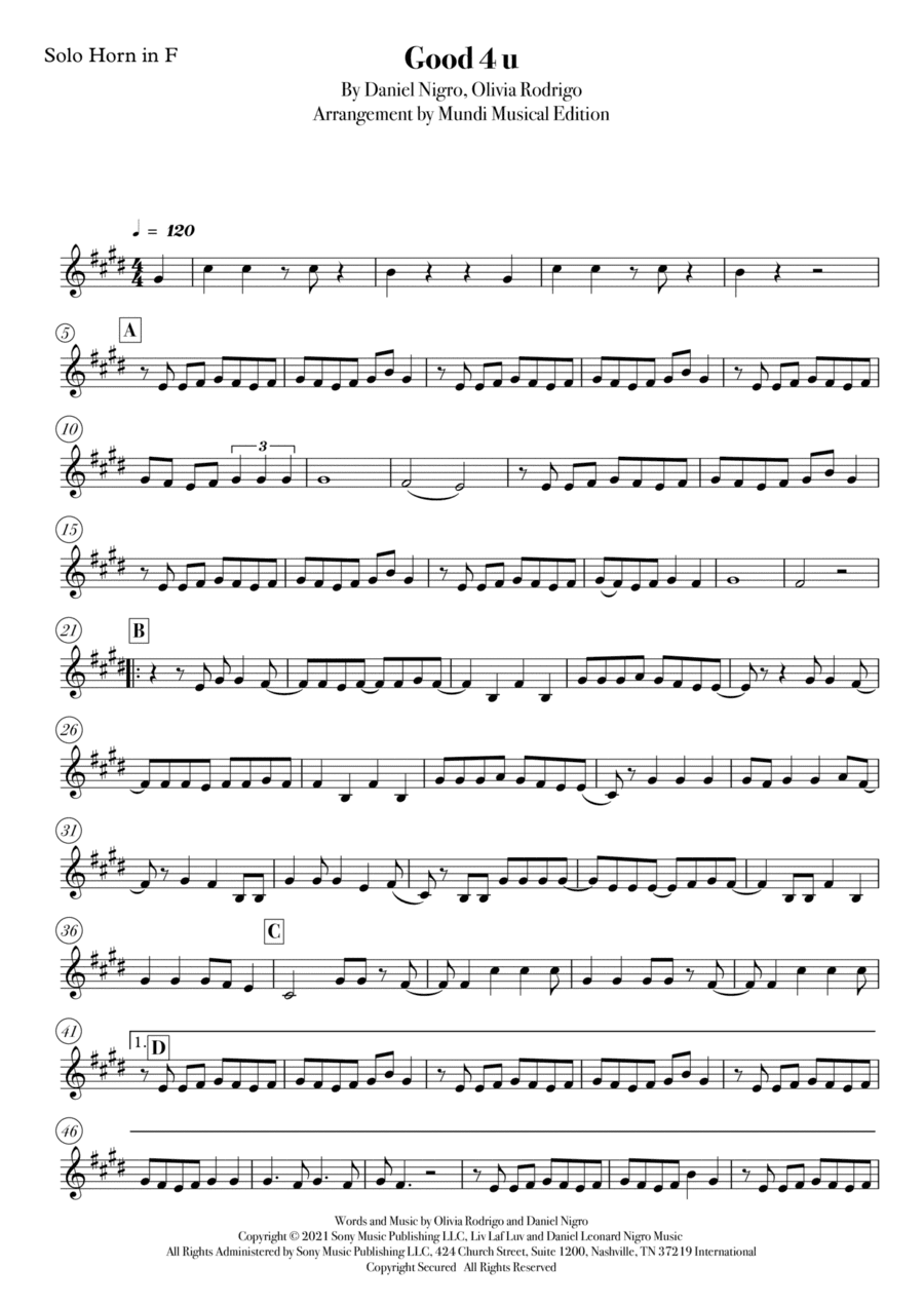 Good 4 U (arr. Mundi Musical Edition)