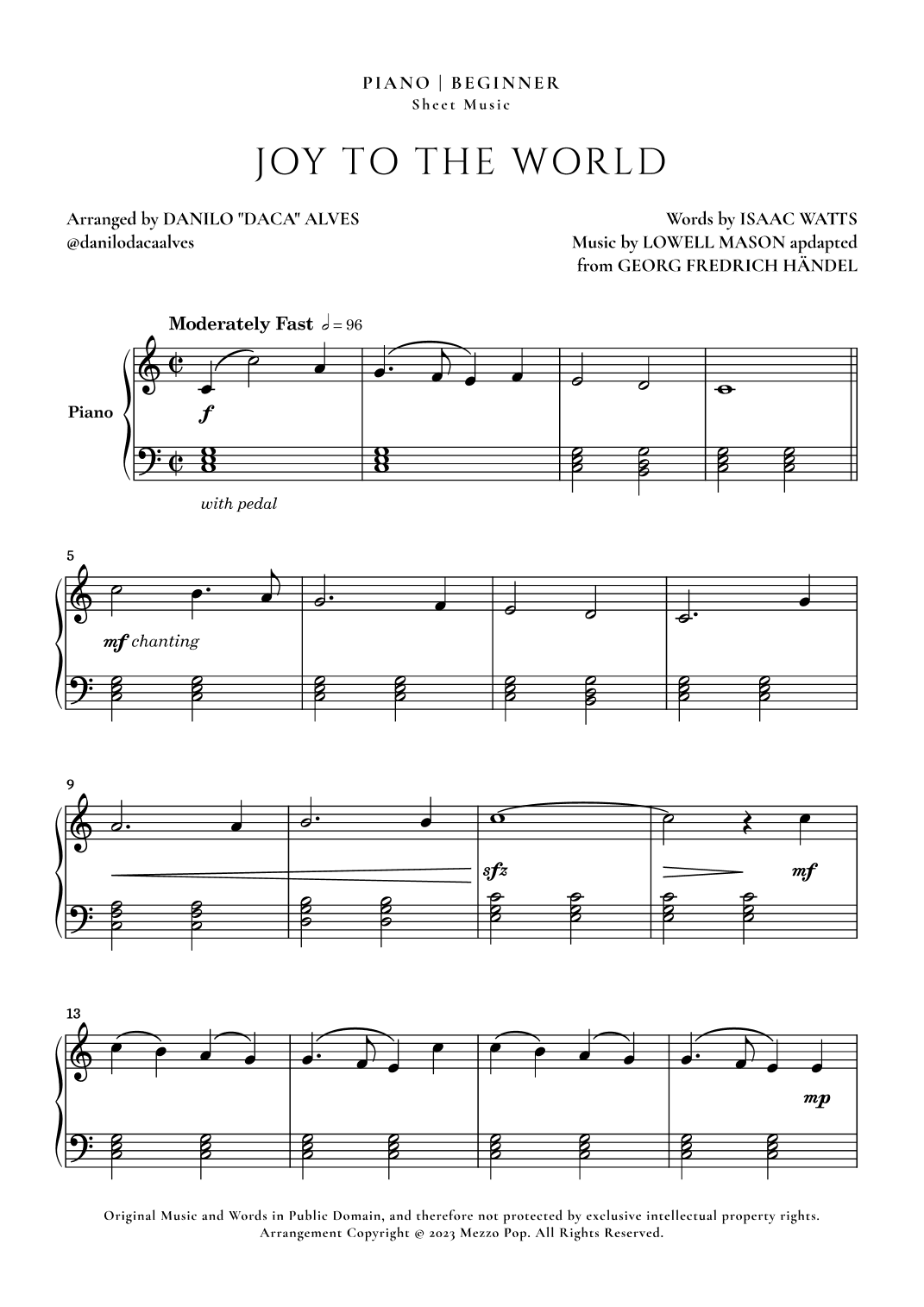 Joy to the World (arr. Danilo "Daca" Alves)