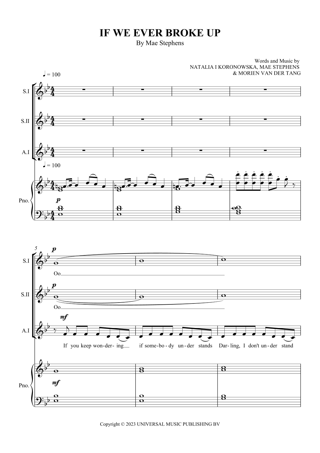 If We Ever Broke Up (arr. SCMusic)