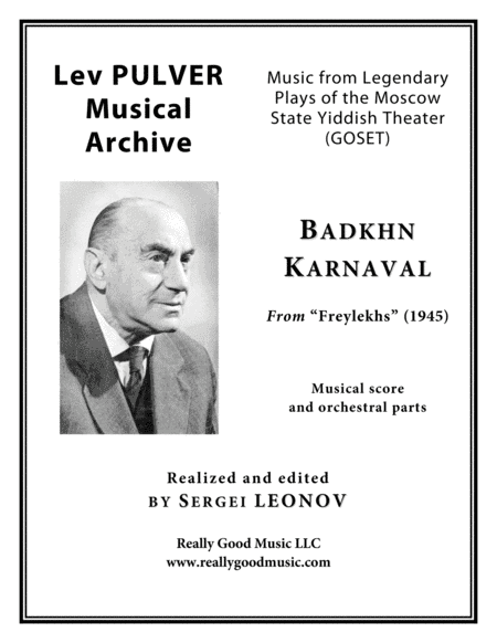 PULVER Lev: "Badkhn Karnaval" from "Freylekhs" for Symphony Orchestra (Full score + set of parts)