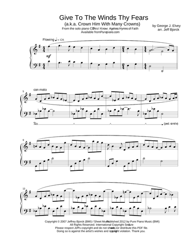 Give to The Wind Thy Fears (Crown Him with Many Crowns) (arr. Jeff Bjorck)