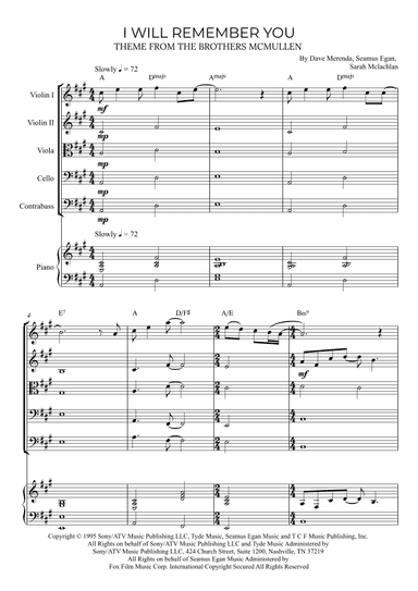 I Will Remember You (arr. Alex Nunes Rodrigues)