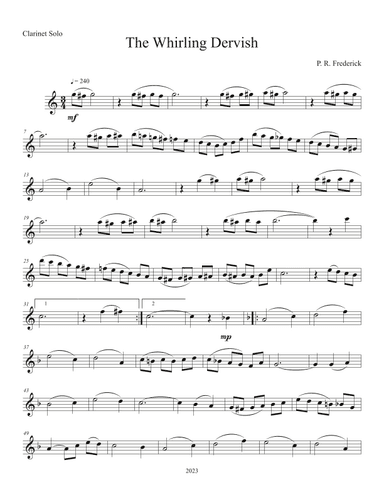 The Whirling Dervish (Clarinet solo)