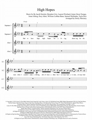 High Hopes (arr. Emily Moriarty)