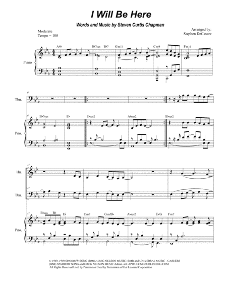 I Will Be Here (arr. Stephen DeCesare)