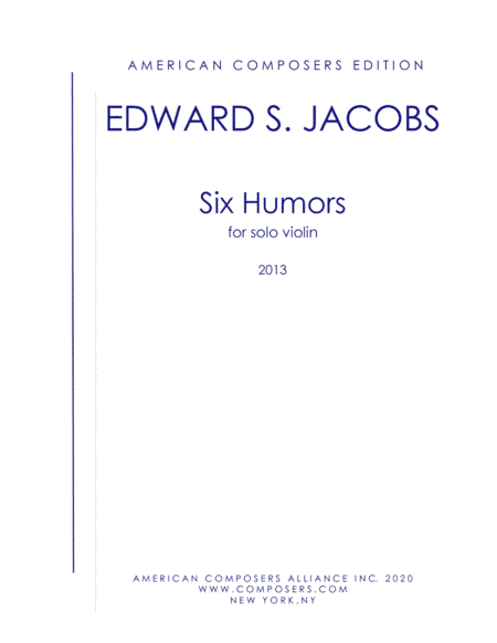 [Jacobs] Six Humors