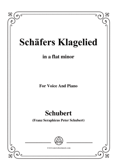 Schubert-Schäfers Klagelied,in a flat minor,Op.3,No.1,for Voice and Piano (arr. MSM)