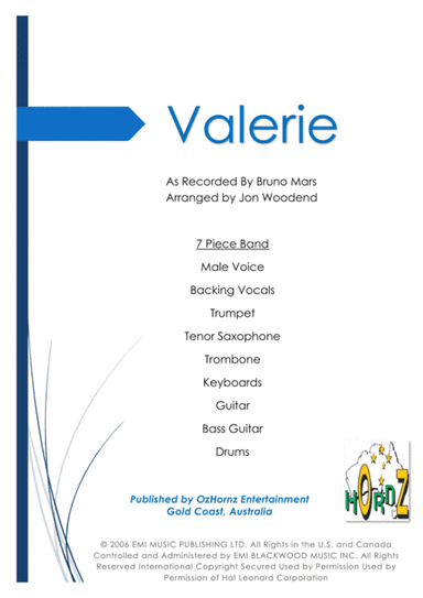 Valerie (arr. Jon Woodend)
