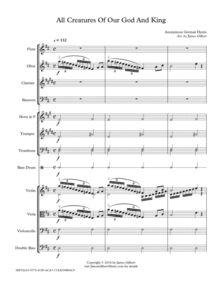 All Creatures Of Our God And King (arr. James Gilbert)