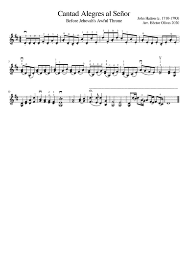 Before Jehovah's awful throne / Cantad alegres al Señor (arr. Héctor Olivas)