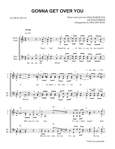 Gonna Get Over You (arr. Melody Hine)