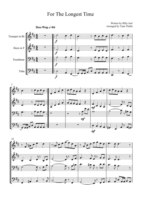 The Longest Time (arr. Tuan Thalla)