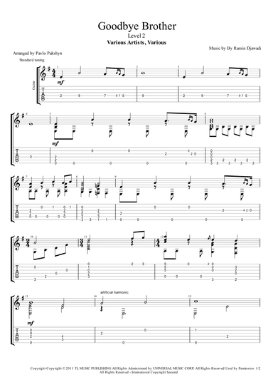 Goodbye Brother (arr. Pavlo Pakshyn)