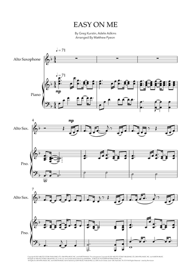 Easy On Me (arr. Matthew pyeon)