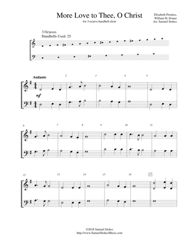 More Love to Thee, O Christ - 3-octave handbell choir (arr. Samuel Stokes)
