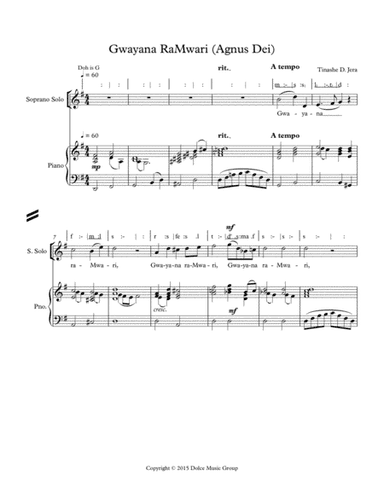 Gwayana raMwari - SATB