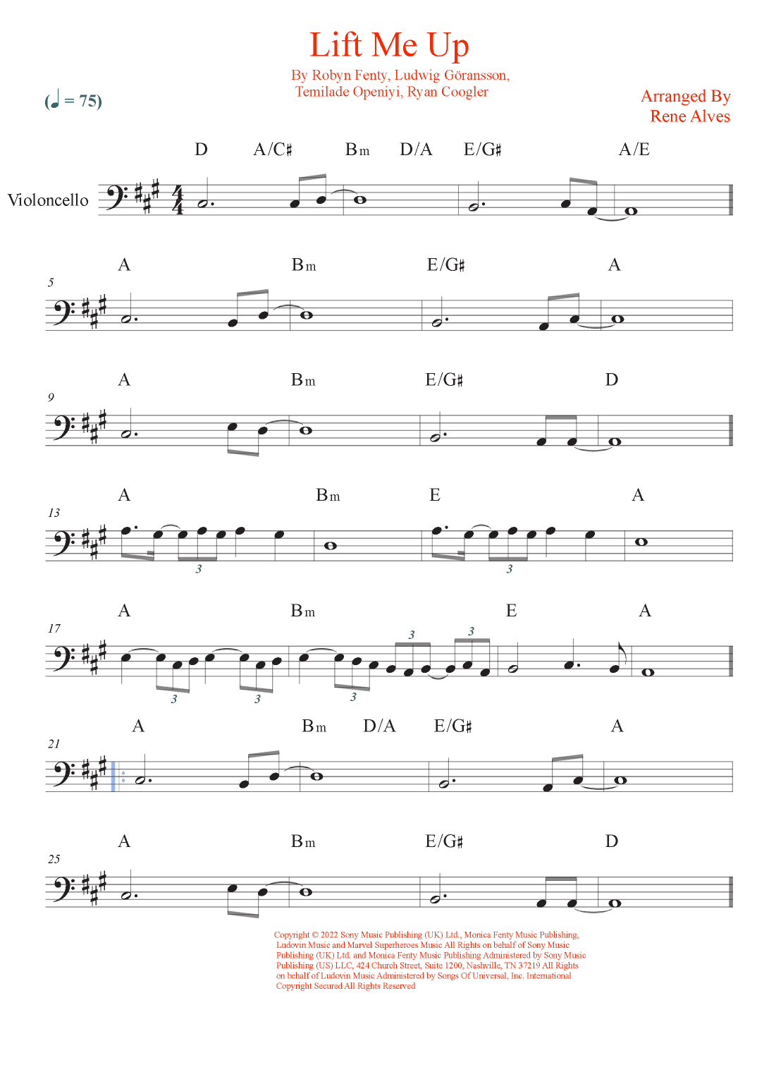 Lift Me Up (arr. Rene Alves)