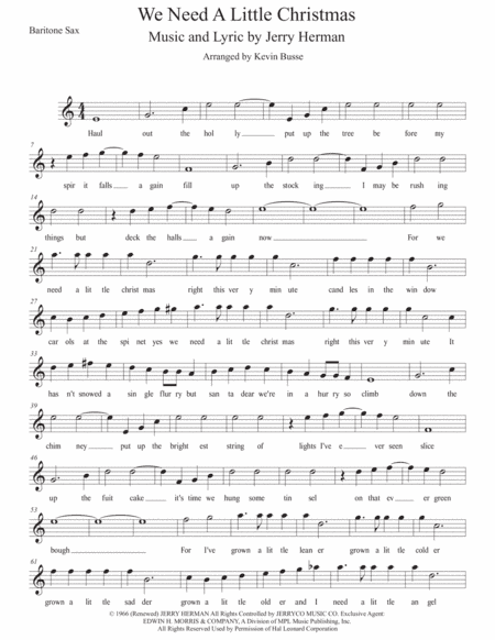 We Need A Little Christmas (arr. Kevin Busse)