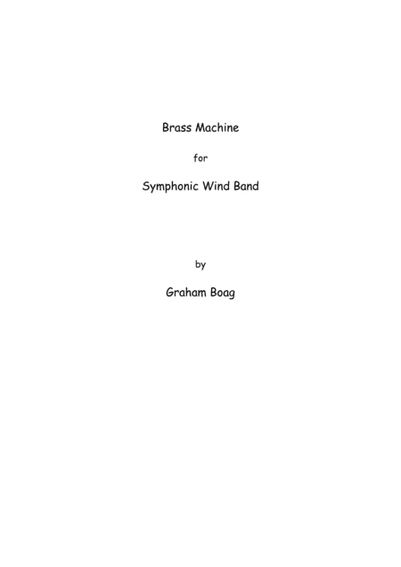 Brass Machine for Wind Band