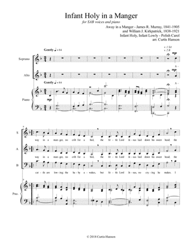 Infant Holy in a Manger (SAB) (arr. Curtis Hanson)