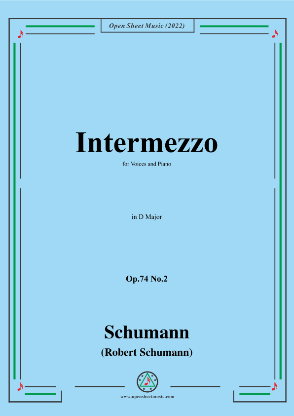 Schumann-Intermezzo,Op.74 No.2,in D Major (arr. OSM Press)
