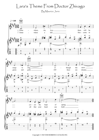 Lara's Theme From Doctor Zhivago (arr. PianoSheetNow)