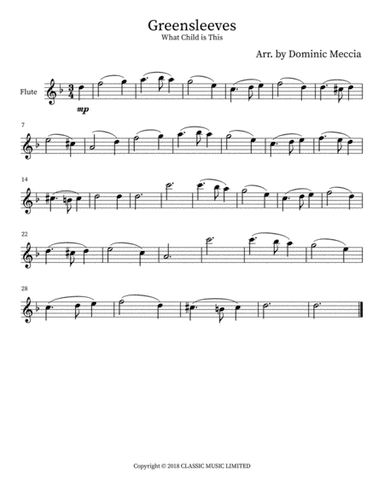 Greensleeves (arr. Dominic Meccia)