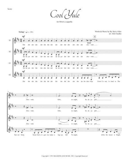 Cool Yule (arr. Julie Gaulke)