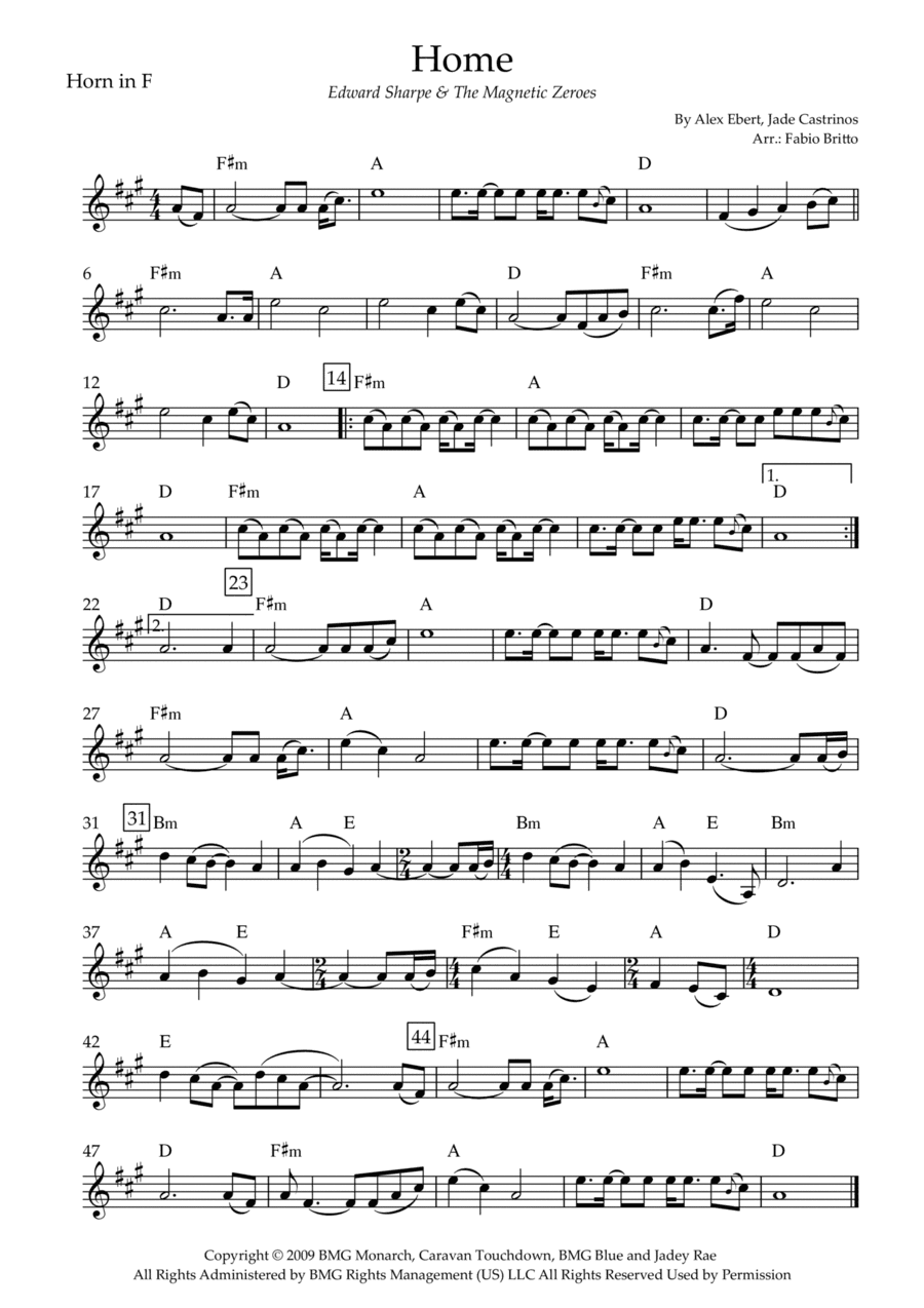 Home (arr. Fabio Britto)