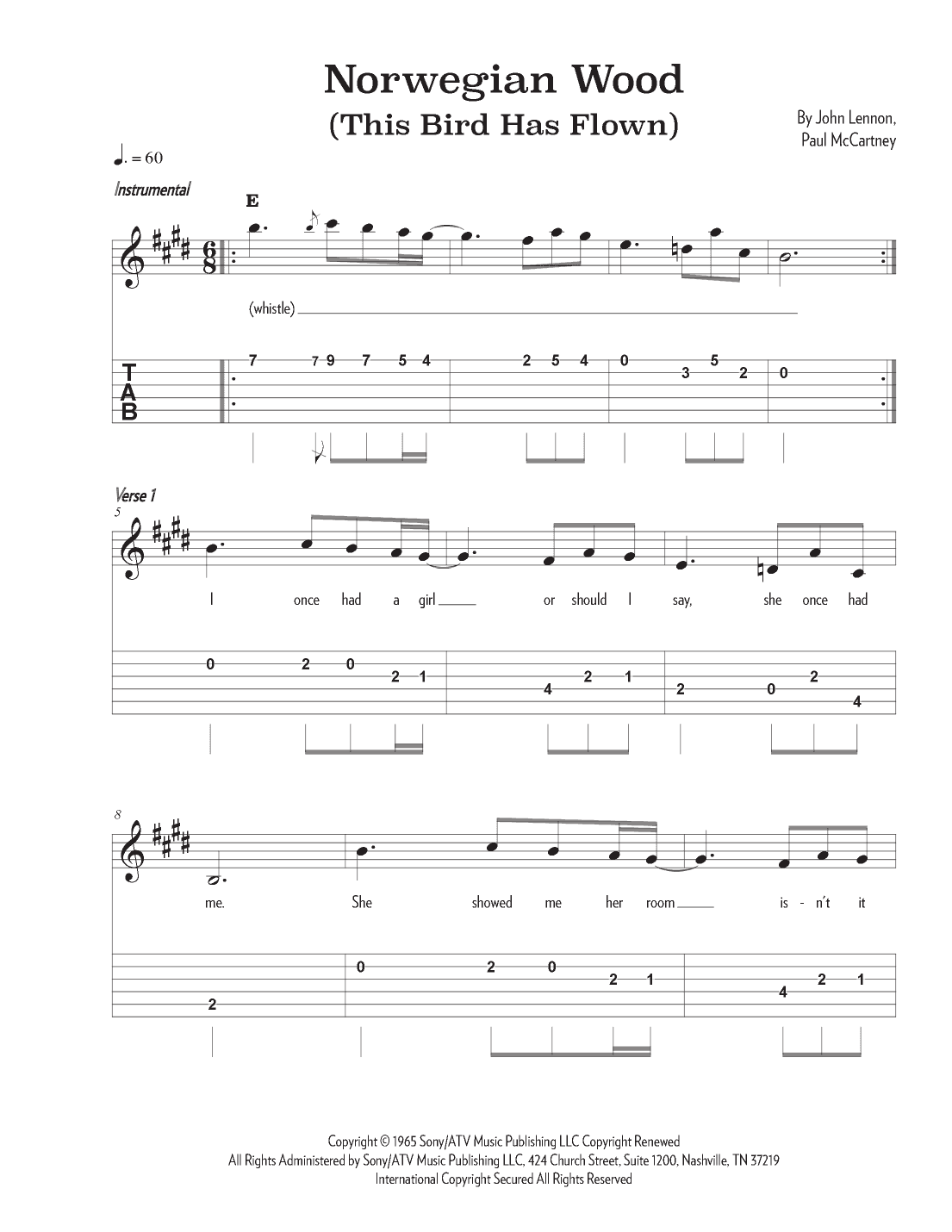 Norwegian Wood (this Bird Has Flown) (arr. Riverside Guitar School)