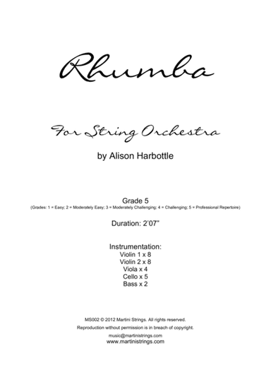Rhumba, for String Orchestra