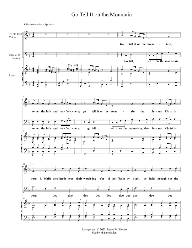 Go Tell It On The Mountain (arr. Jim Shubert)
