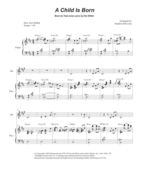 A Child Is Born (arr. Stephen DeCesare)