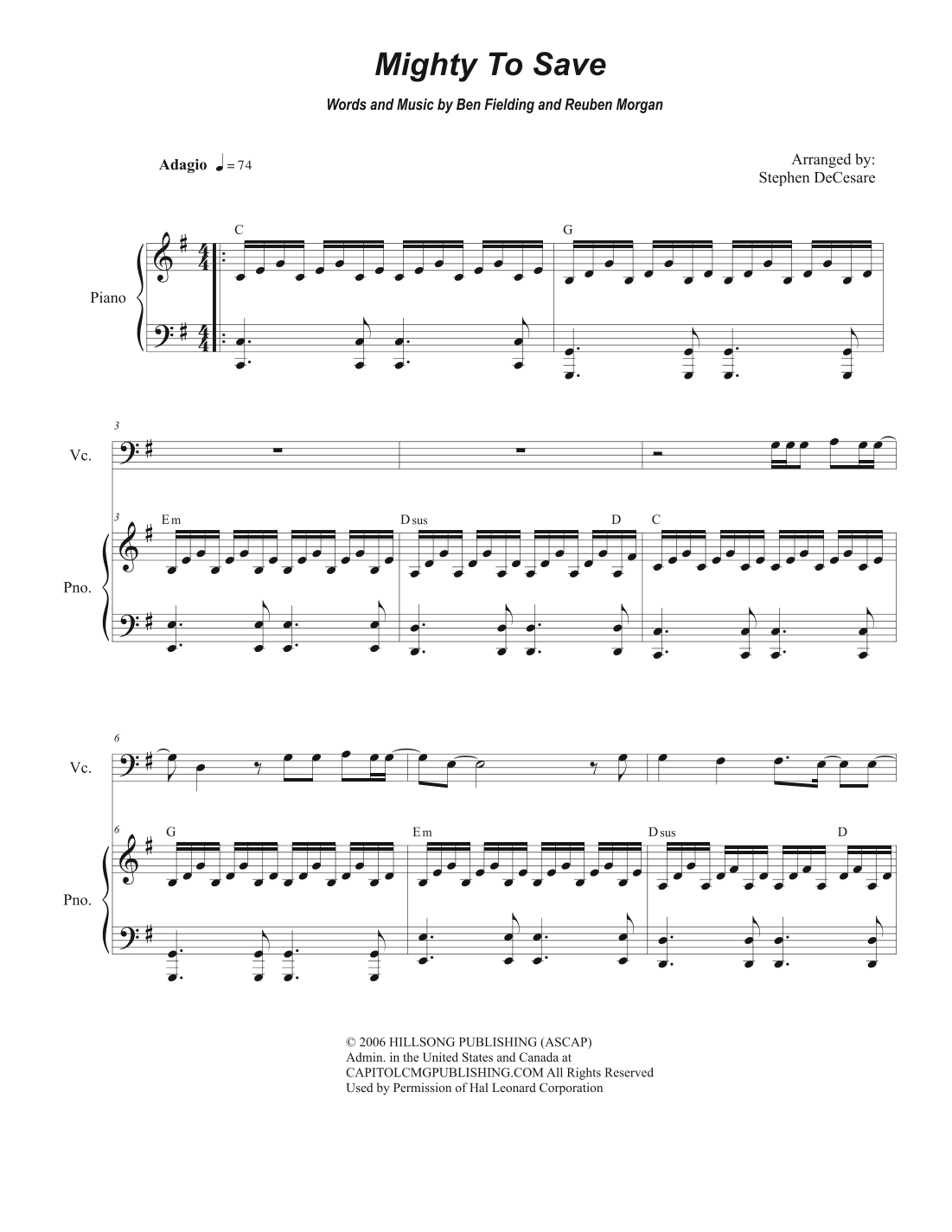 Mighty To Save (arr. Stephen DeCesare)