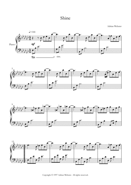 Shine - CrusaderBeach - Beautiful Emotional Piano Solo