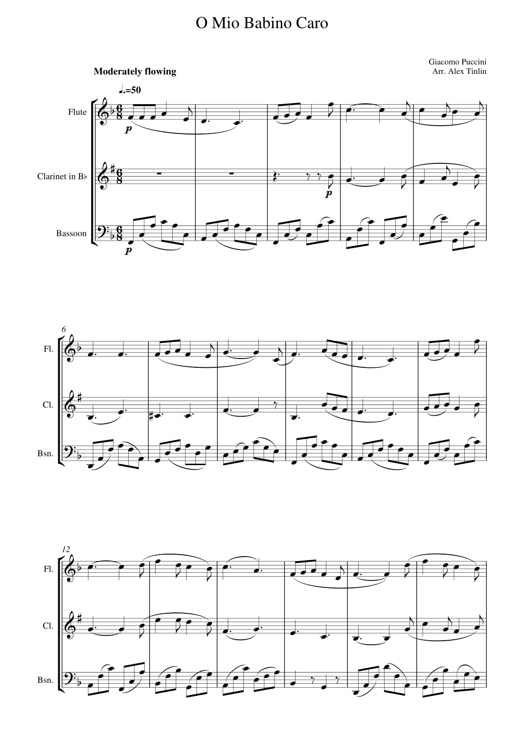 O Mio Babino Caro (arr. Alex Tinlin)