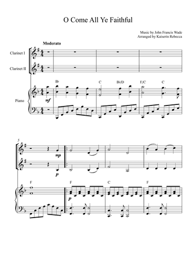 O Come All Ye Faithful (arr. Kaiserin Rebecca)