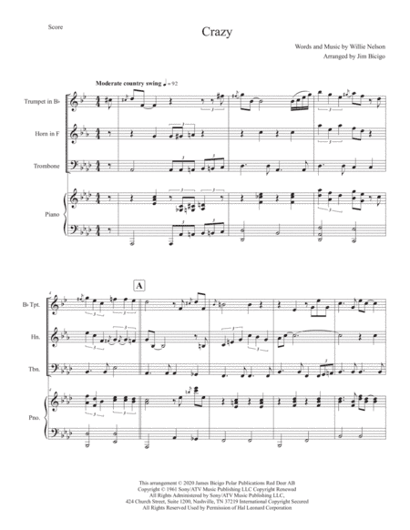 Crazy (arr. Jim Bicigo)