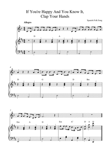 If You're Happy And You Know It, Clap Your Hands (arr. Kaiserin Rebecca)