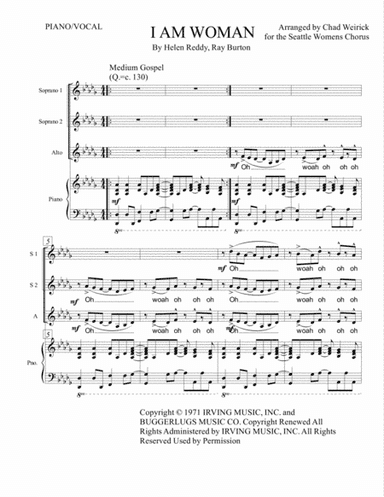 I Am Woman (arr. Chad Weirick)