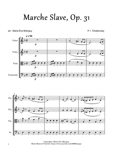 Marche Slave, op. 31 (arr. Marie-Ève Mainguy)