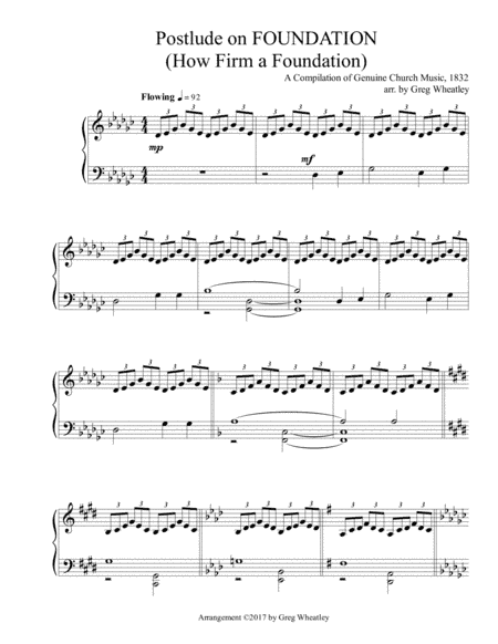 Postlude on FOUNDATION (How Firm a Foundation) (arr. Greg Wheatley)