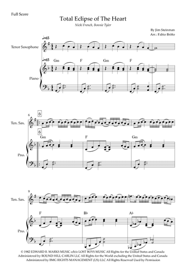 Total Eclipse Of The Heart (arr. Fabio Britto)